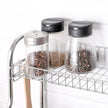 2-Tier Countertop Organiser – Metal – Silver – Includes Cutlery Holder and Hooks