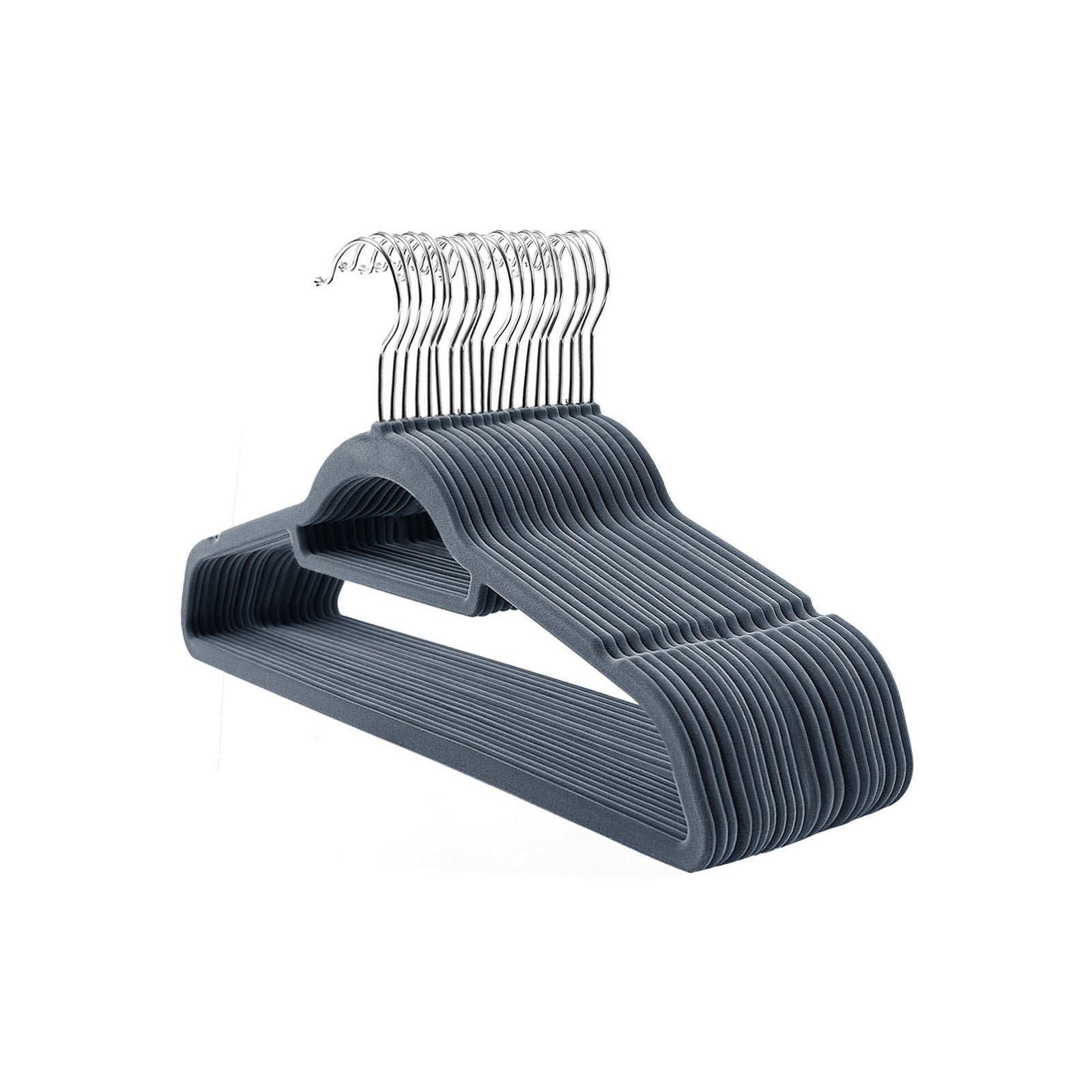Velvet Hangers – Velvet – Black – Ultra Thin Space Saving with Tie Organizer and 360 Degree Swivel Hook