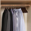 Coat Hangers – Maple Wood – Dark Brown – 20 Pack with Shoulder Notches and Trousers Bar