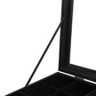 Jewellery Box – Velvet – Black – 24 Compartments with Glass Lid