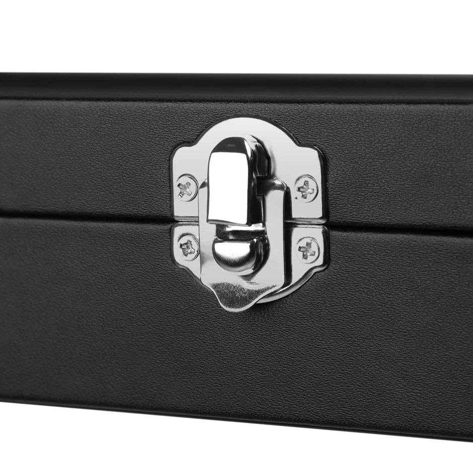 Jewellery Box – Velvet – Black – 24 Compartments with Glass Lid