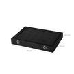 Jewellery Box – Velvet – Black – 24 Compartments with Glass Lid