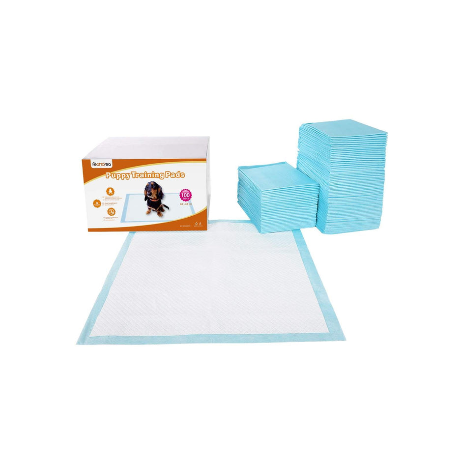Pet Training Pads – Plastic – Blue – Super-Absorbent, 100-Pack, 60 x 90 cm