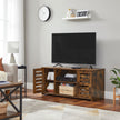 TV Cabinet – Engineered Wood – Rustic Brown – Adjustable Shelves with Cable Management