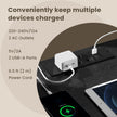 Nightstand – Wood – Cloud White – Charging Station with 3 Drawers, 2 AC Outlets, and 2 USB Ports