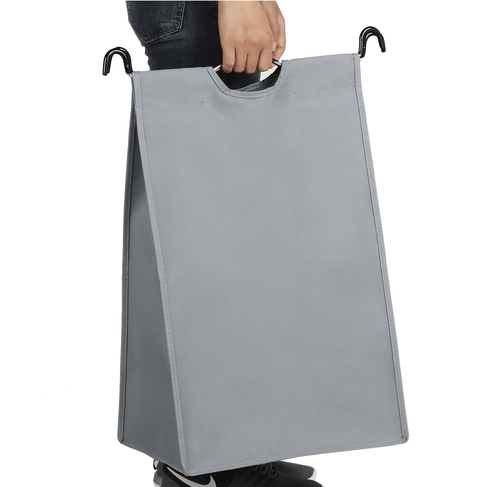 Laundry Cart – Fabric – Beige – 3 Removable Baskets on Wheels