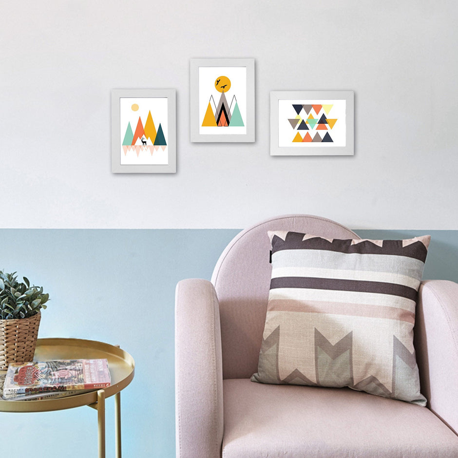 Collage Picture Frame Set – MDF – White – Includes 3 Frames for 5