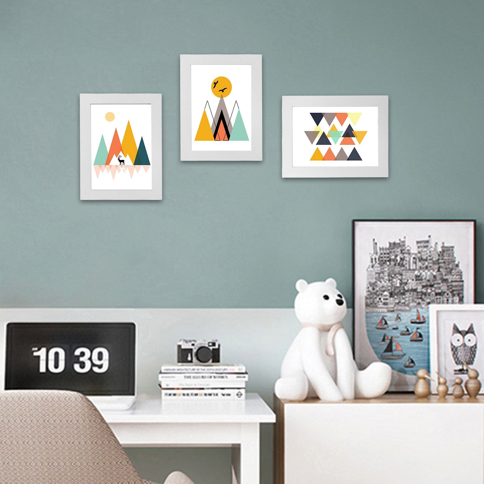 Collage Picture Frame Set – MDF – White – Includes 3 Frames for 5