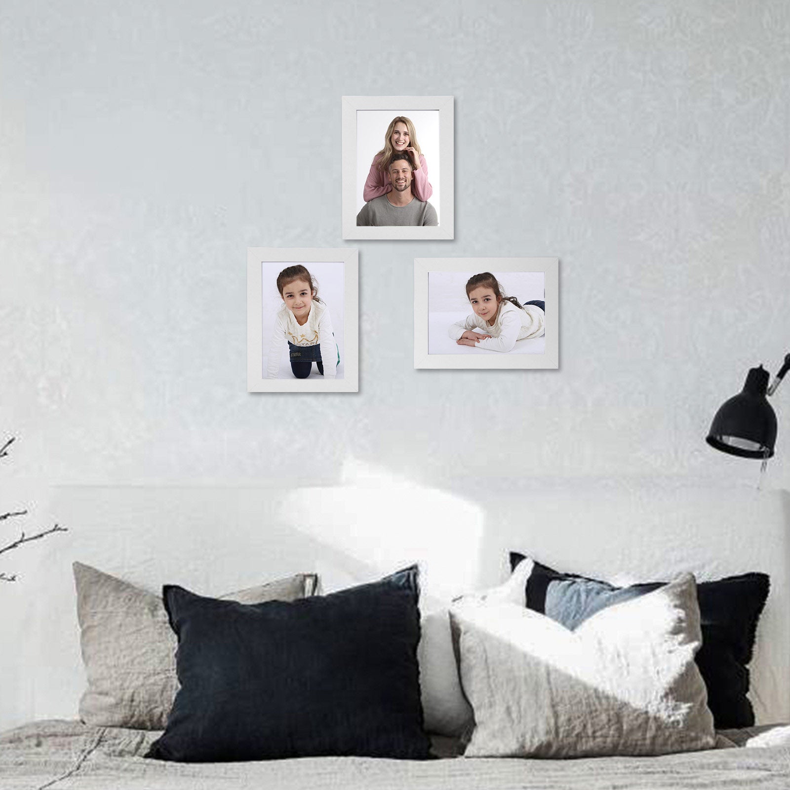 Collage Picture Frame Set – MDF – White – Includes 3 Frames for 5