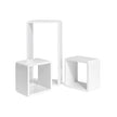Floating Cube Shelves – MDF – White – Set of 3