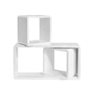 Floating Cube Shelves – MDF – White – Set of 3