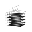 Pants Hangers – Metal – Black – Space-Saving Set of 3 with Non-Slip Padding and Swing Bars for Versatile Storage