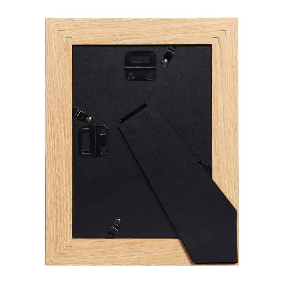 Picture Frame Set – Wood – White, Grey, Brown – Table and Wall Display for 4 x 6 and 5 x 7 Inch Photos