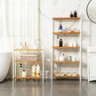 3-Tier Storage Shelf – Bamboo – Natural – Multifunctional Design for Hallway, Bathroom, Kitchen, Living Room