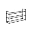 3-Tier Shoe Rack – Metal – Black – Holds Up to 15 Pairs of Shoes