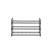 3-Tier Shoe Rack – Metal – Black – Holds Up to 15 Pairs of Shoes