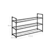 3-Tier Shoe Rack – Metal – Black – Holds Up to 15 Pairs of Shoes