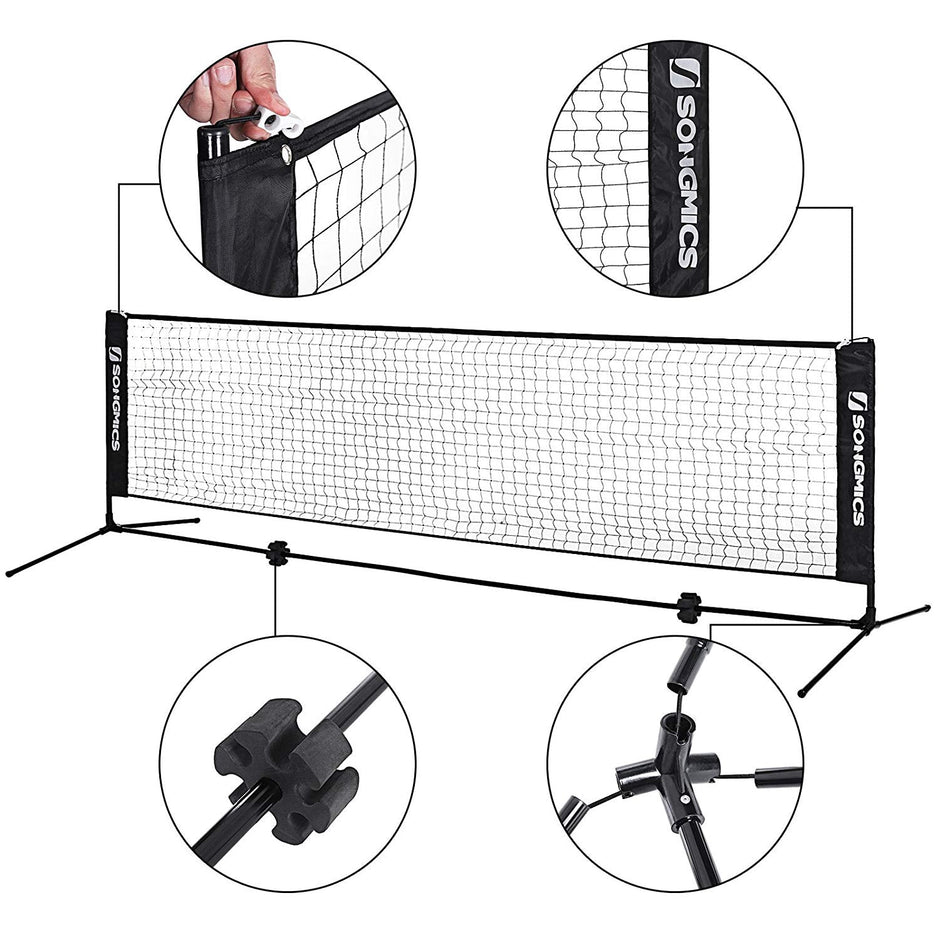 Portable Tennis and Badminton Net – Durable Material – Adjustable Height – 3 m Length with Stand