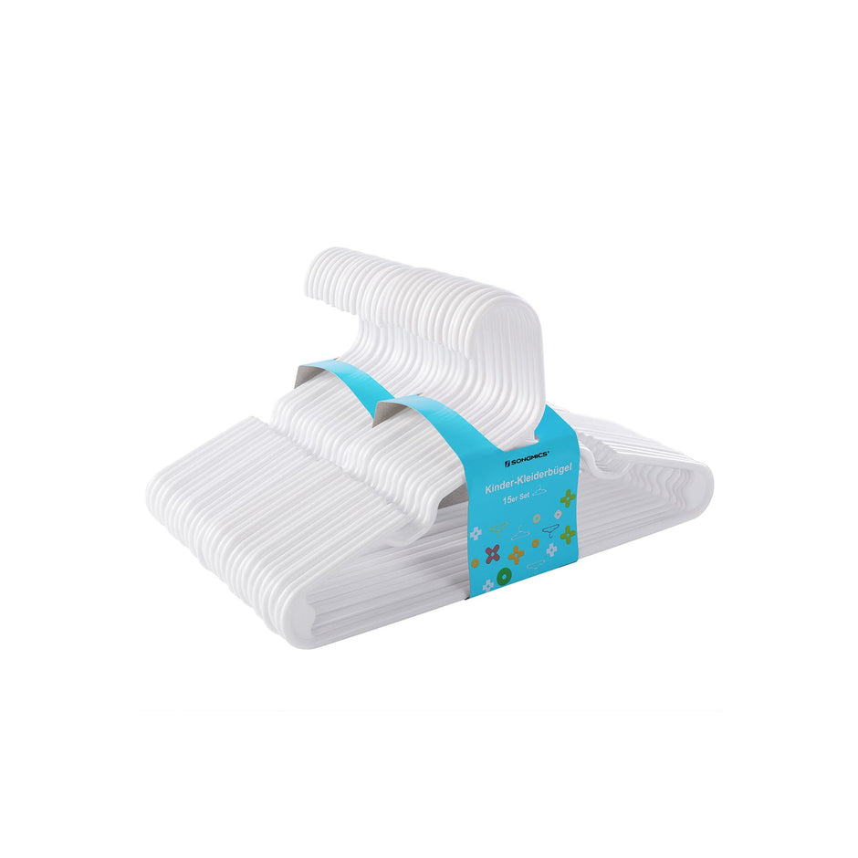 Nursery Hangers – Plastic – White – Space Saving, 30 Pack