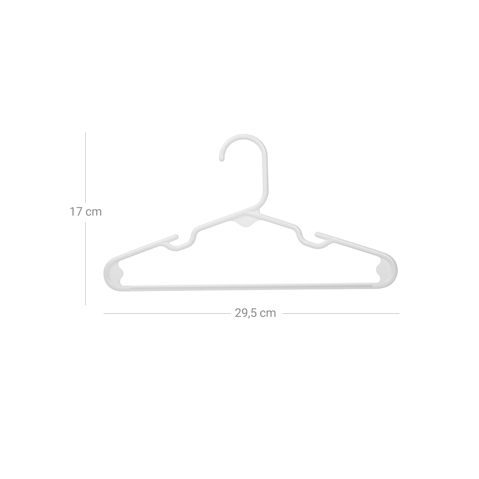 Nursery Hangers – Plastic – White – Space Saving, 30 Pack