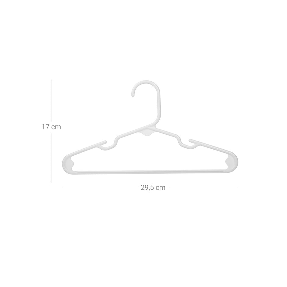Nursery Hangers – Plastic – White – Space Saving, 30 Pack