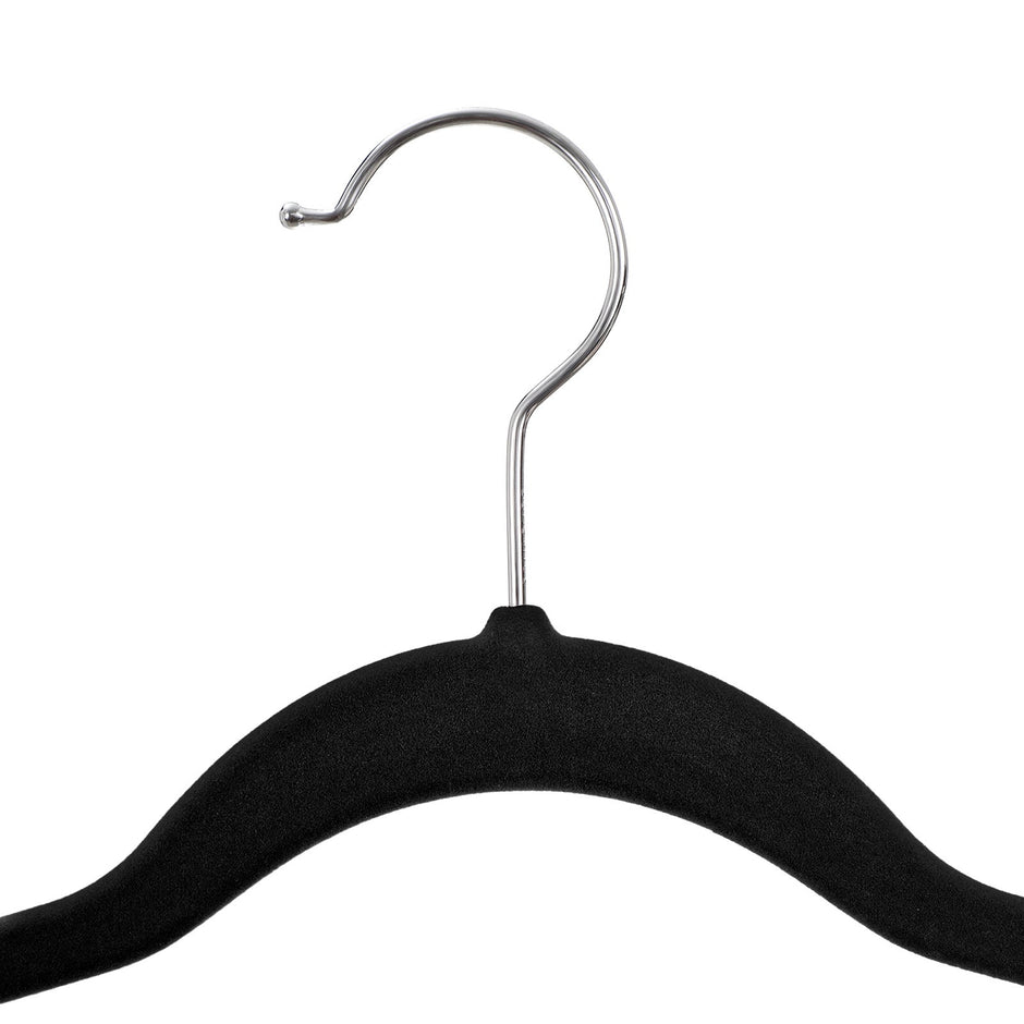 Pants Hangers – Velvet – Grey – 30 Pack with Clips and 360 Rotating Hook