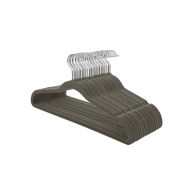 Velvet Hangers – Velvet – Black – Set of 30 with 360° Swivel Hooks
