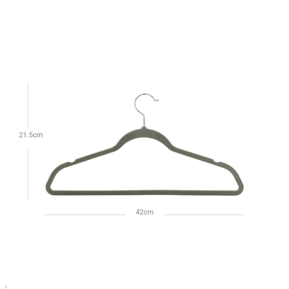 Velvet Hangers – Velvet – Black – Set of 30 with 360° Swivel Hooks