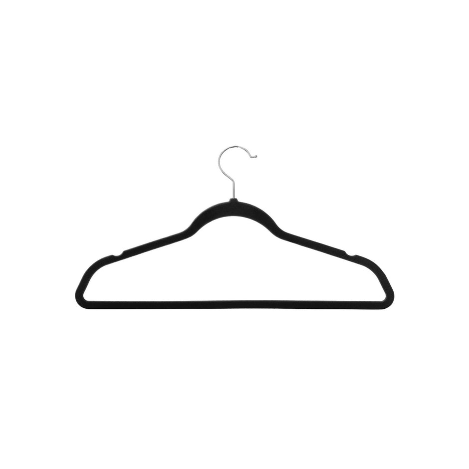Velvet Hangers Set – Velvet – Black – 30 Thin and Durable Hangers with 360° Swivel Hooks