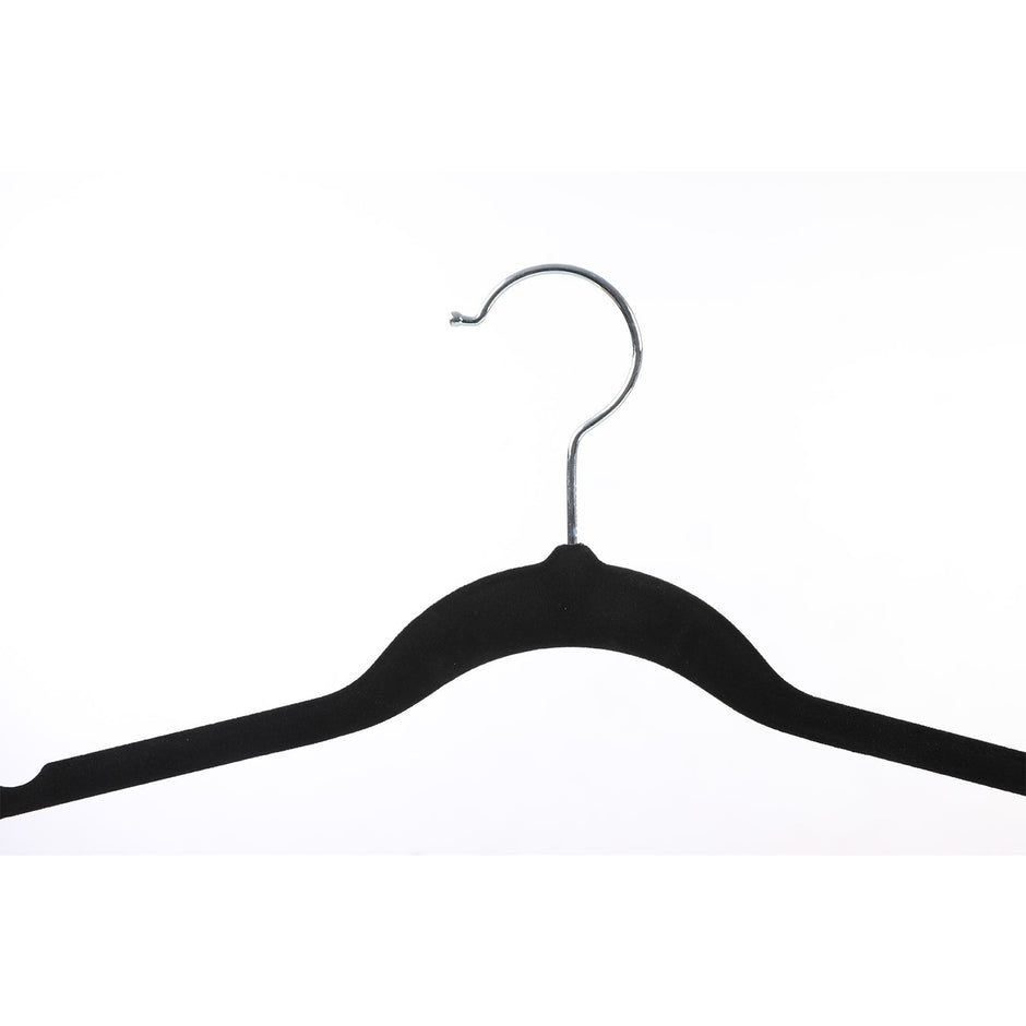 Velvet Hangers Set – Velvet – Black – 30 Thin and Durable Hangers with 360° Swivel Hooks