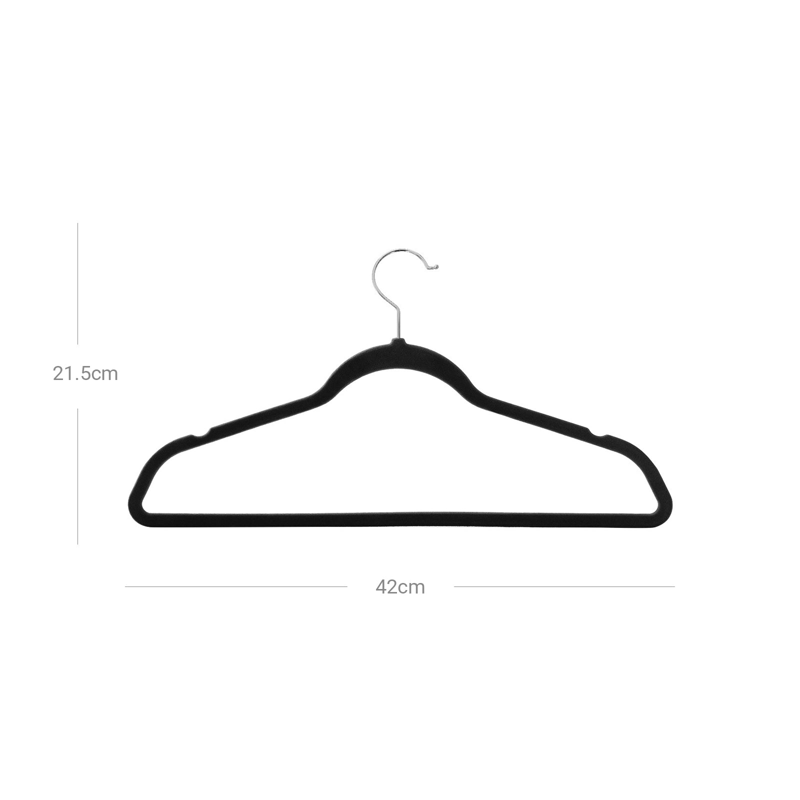 Velvet Hangers Set – Velvet – Black – 30 Thin and Durable Hangers with 360° Swivel Hooks
