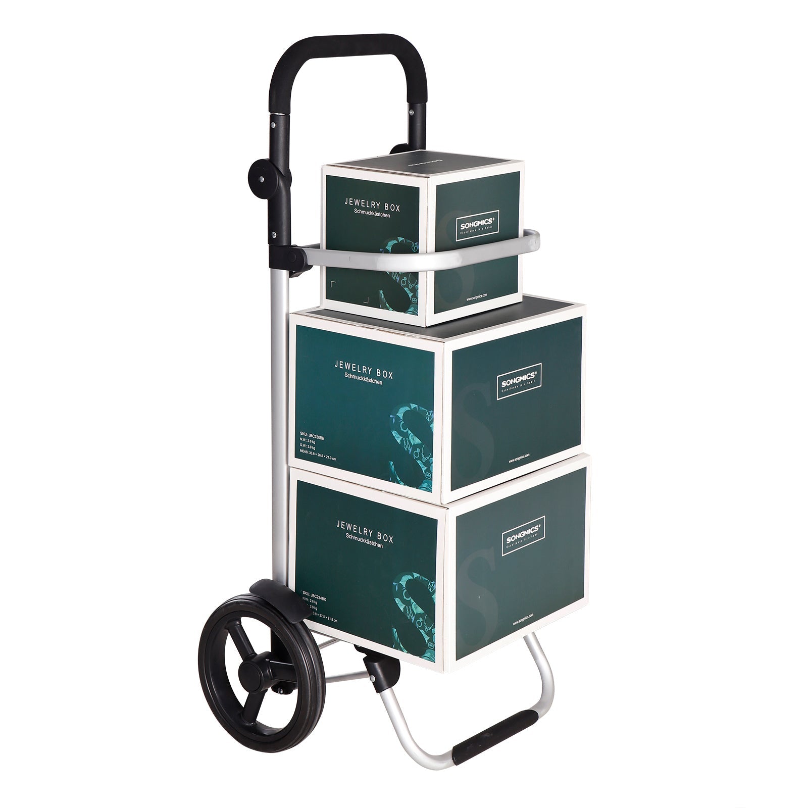 Shopping Trolley – Solid – Grey – 35L Capacity with Insulated Cooling Bag and Detachable Backpack