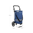 Shopping Trolley – Solid – Grey – 35L Capacity with Insulated Cooling Bag and Detachable Backpack
