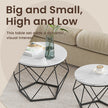 Round Coffee Tables Set – Steel – Modern – Removable Tabletop