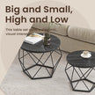 Round Coffee Tables Set – Steel – Modern – Removable Tabletop