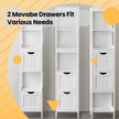 Freestanding Bathroom Floor Cabinet – Wood – White – 2 Drawer Storage Unit