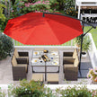 Hanging Patio Umbrella – Fabric – Grey – Crank Mechanism with UPF 50+ Sun Protection