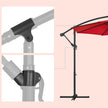 Hanging Patio Umbrella – Fabric – Grey – Crank Mechanism with UPF 50+ Sun Protection