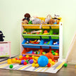 Toy Storage Unit – Density Board – White – Includes 4 Removable PP Containers