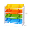 Toy Storage Unit – Density Board – White – Includes 4 Removable PP Containers