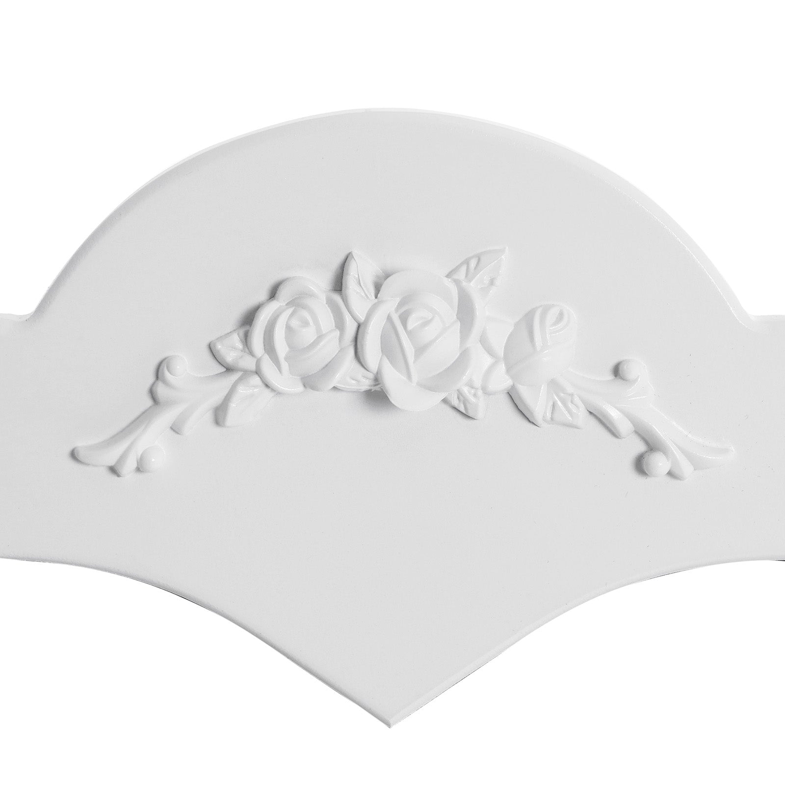 Dressing Table – Wood – White – 4 Drawers with Heart-Shaped Mirror and Stool