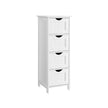 Storage Cabinet – Engineered Wood – Grey – Freestanding with 4 Drawers