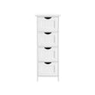 Storage Cabinet – Engineered Wood – Grey – Freestanding with 4 Drawers