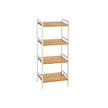 Bathroom Shelf – Bamboo – Natural White – 4 Shelves, Ideal for Multiple Spaces