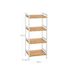 Bathroom Shelf – Bamboo – Natural White – 4 Shelves, Ideal for Multiple Spaces