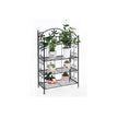 4 Tier Bathroom Shelf – Metal – Black – Versatile Plant Rack and Display