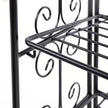 4 Tier Bathroom Shelf – Metal – Black – Versatile Plant Rack and Display