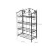 4 Tier Bathroom Shelf – Metal – Black – Versatile Plant Rack and Display