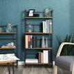 4-Tier Bookshelf – Metal Frame – Rustic Brown – Multifunctional Folding Design