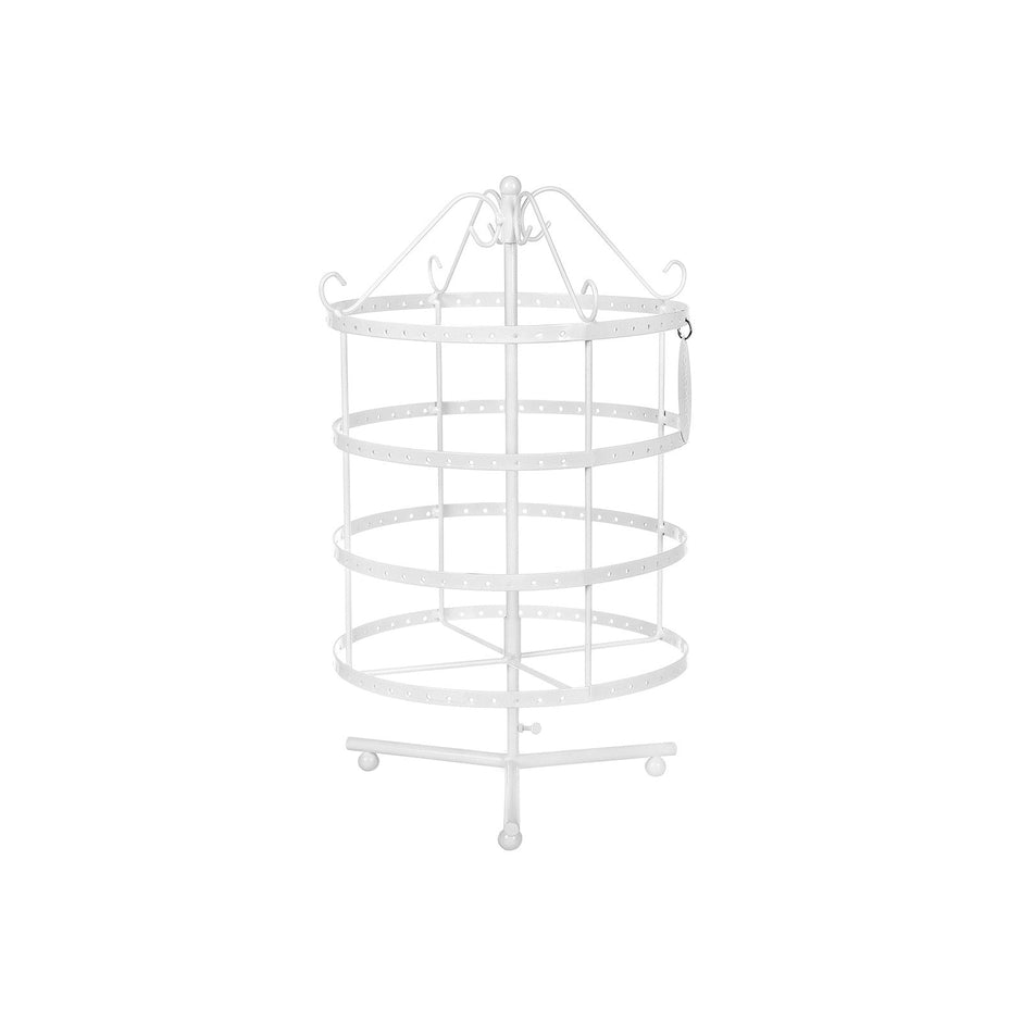 4 Tier Jewellery Stand – Metal – White – Elegant Design